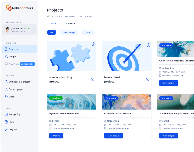 Internal · Build from scratch / Talks and Folks